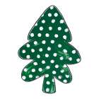 Green Tree With White Dots