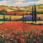 Fields of Poppies II - by Unknown