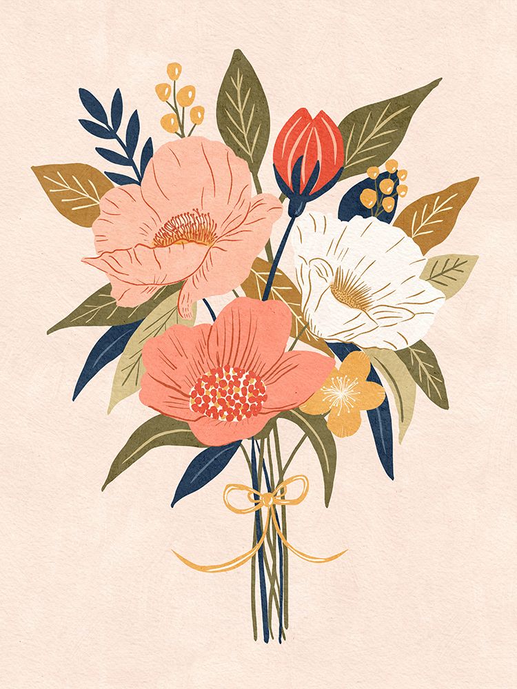 Floral Bouquet- Peach