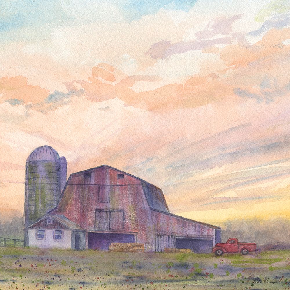 Red Barn At Sunset 3