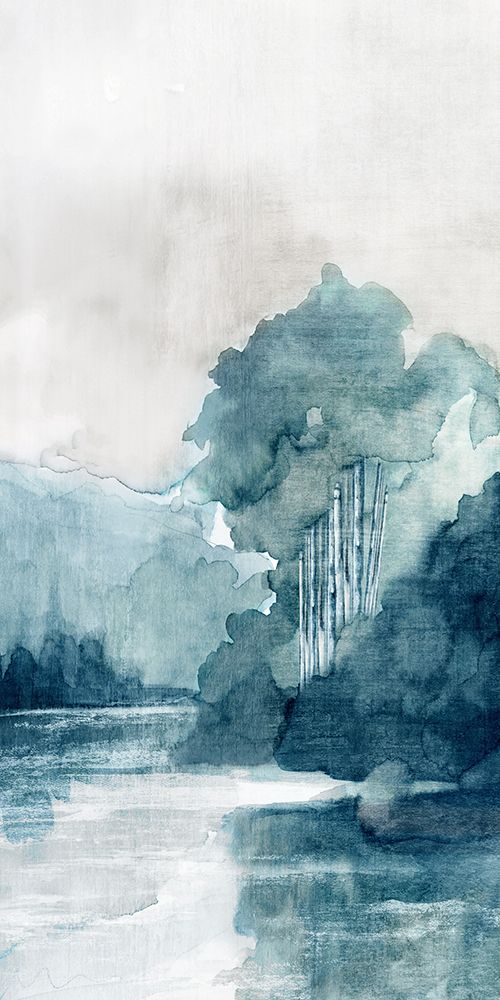 Misty River and Distant Hills II