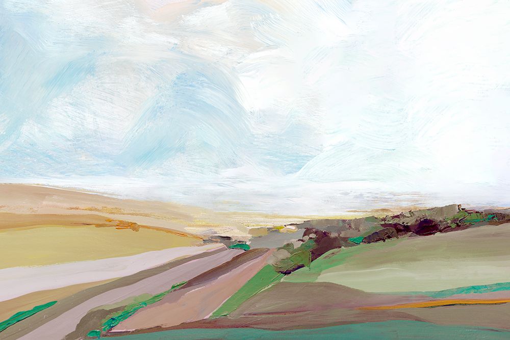 Rolling Hills Under Vast Sky