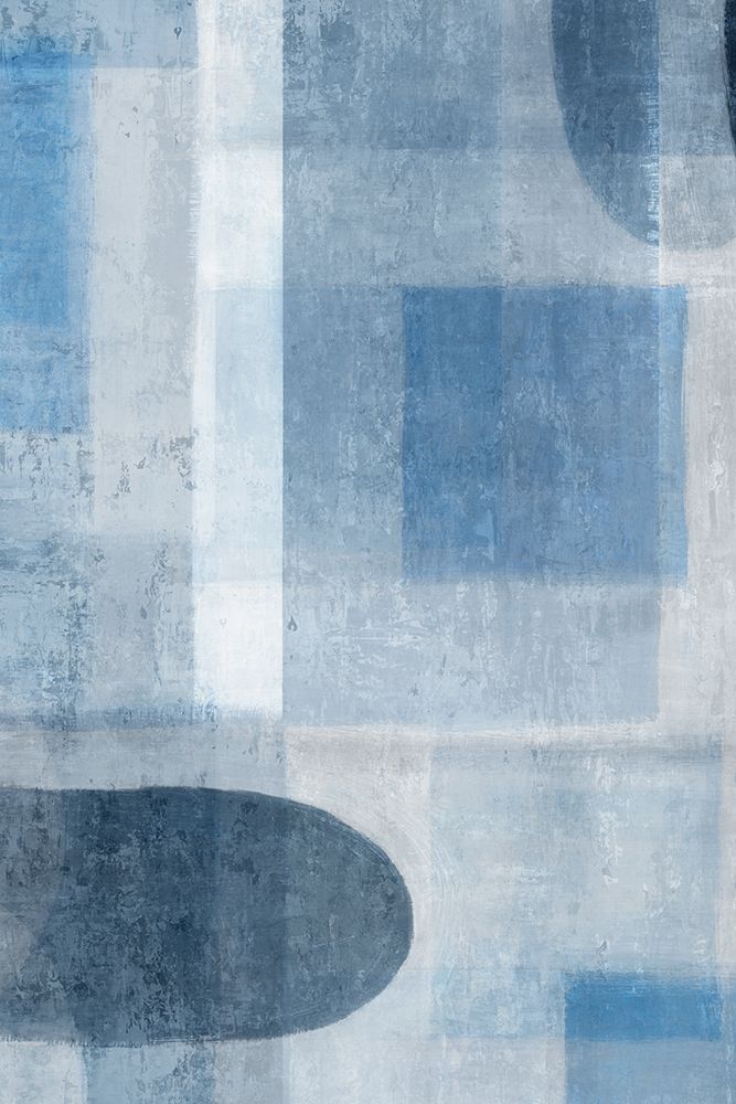 Blue Hues and Overlapping Forms