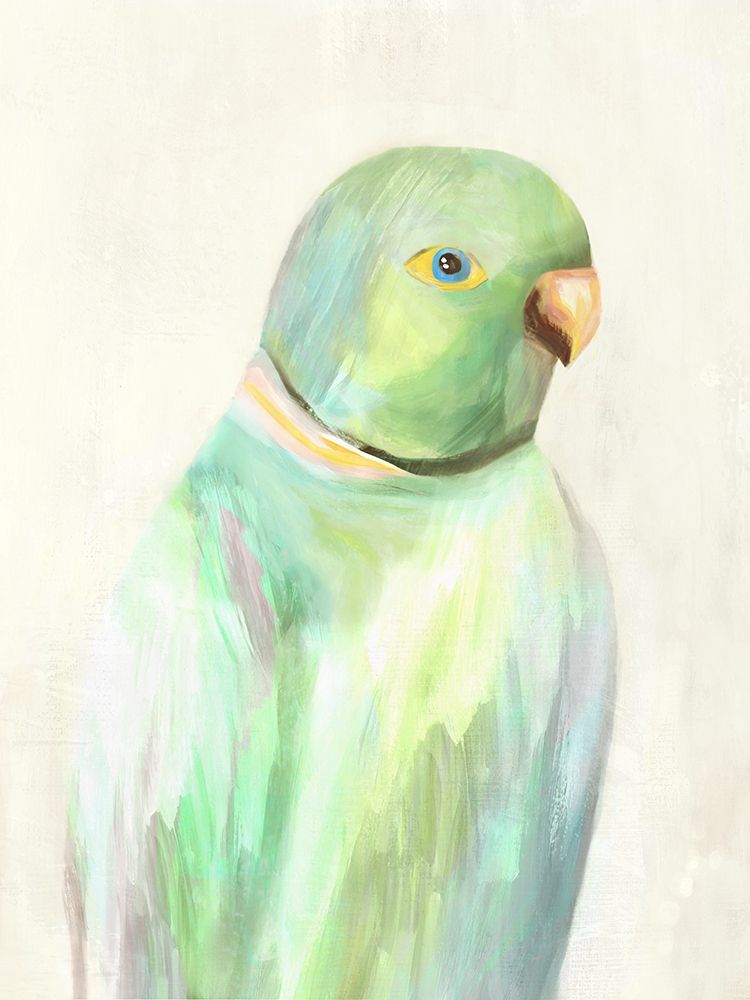 Parrot in Gentle Pastel Hues