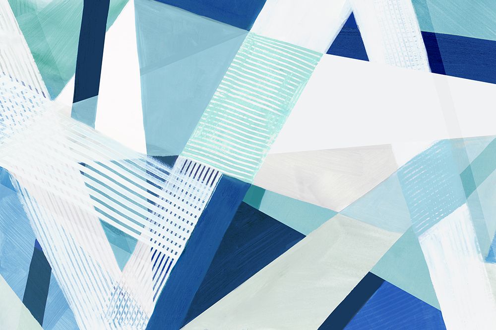 Geometric Harmony in Blue Tones