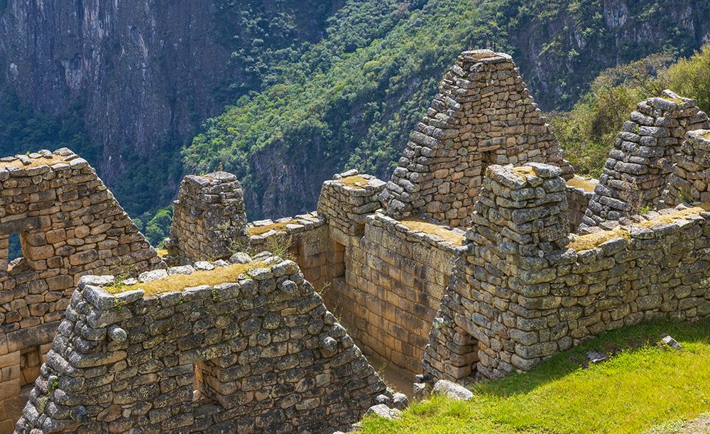 Lost City, details of ancient Inca buildings, Machu Picchu, Peru
