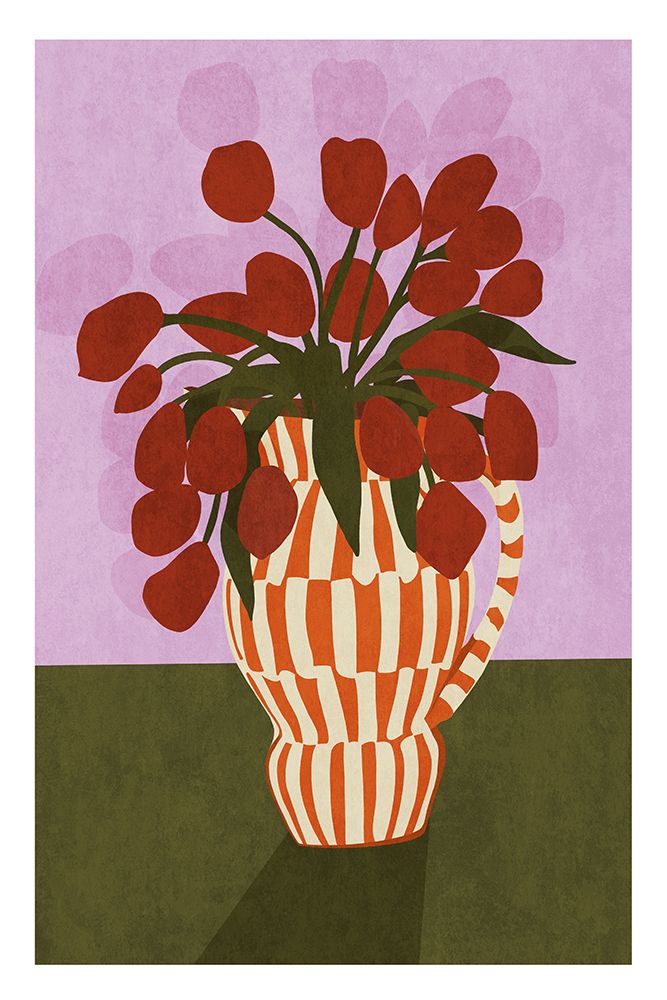 Flower Vase 1Ratio 2X3 Print By Bohonewart