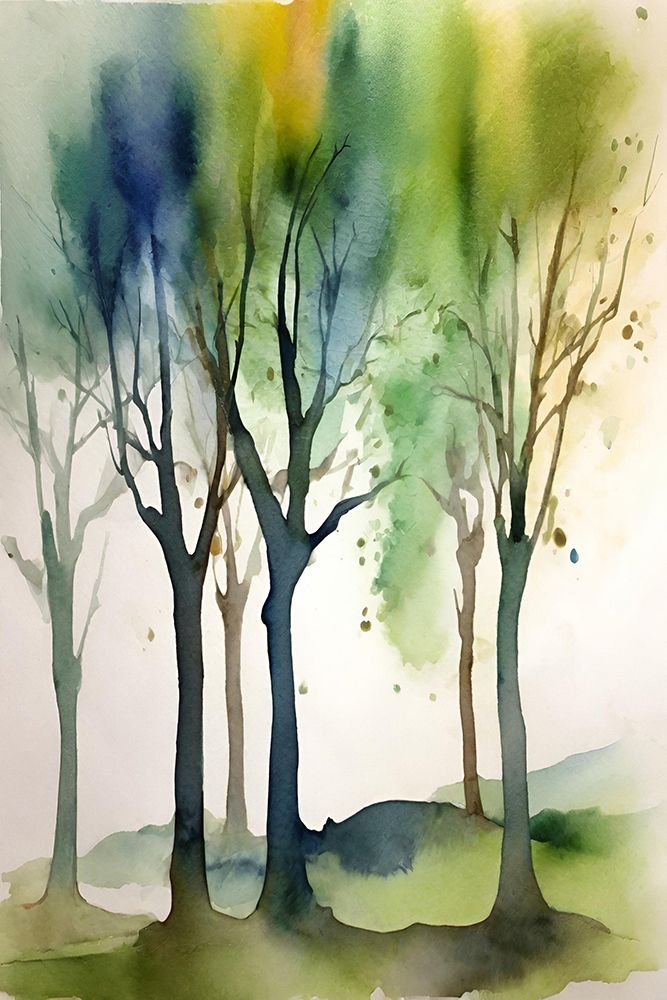 Watercolour Trees 1