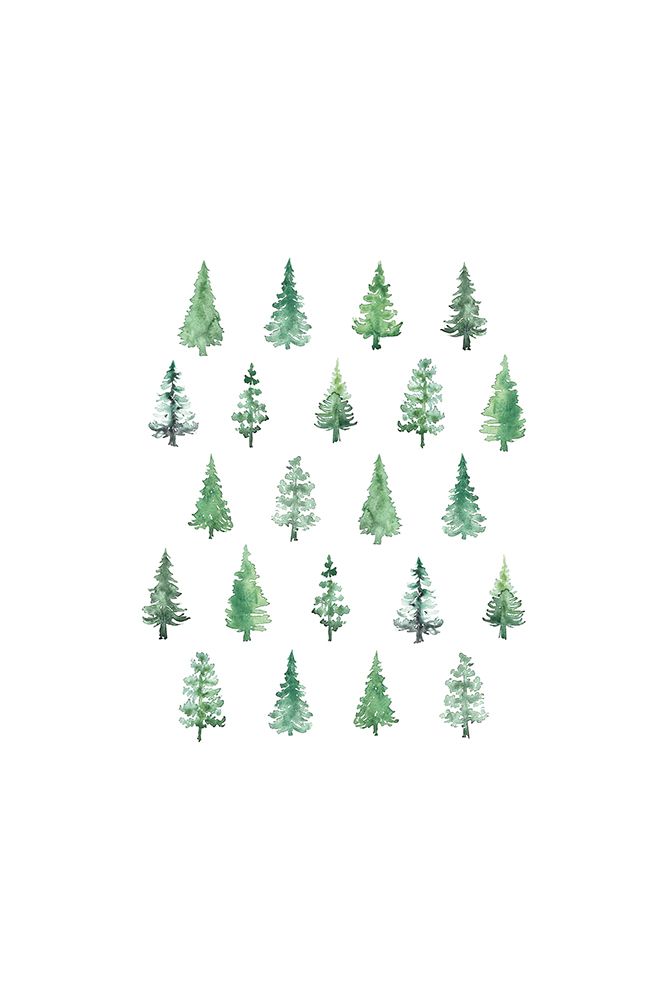 Little watercolor Christmas trees