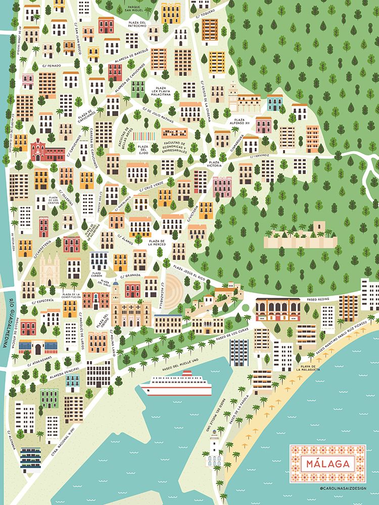 Malaga map