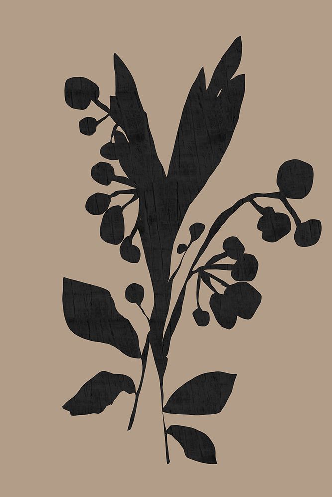 Black Floral Buds Modern Bot