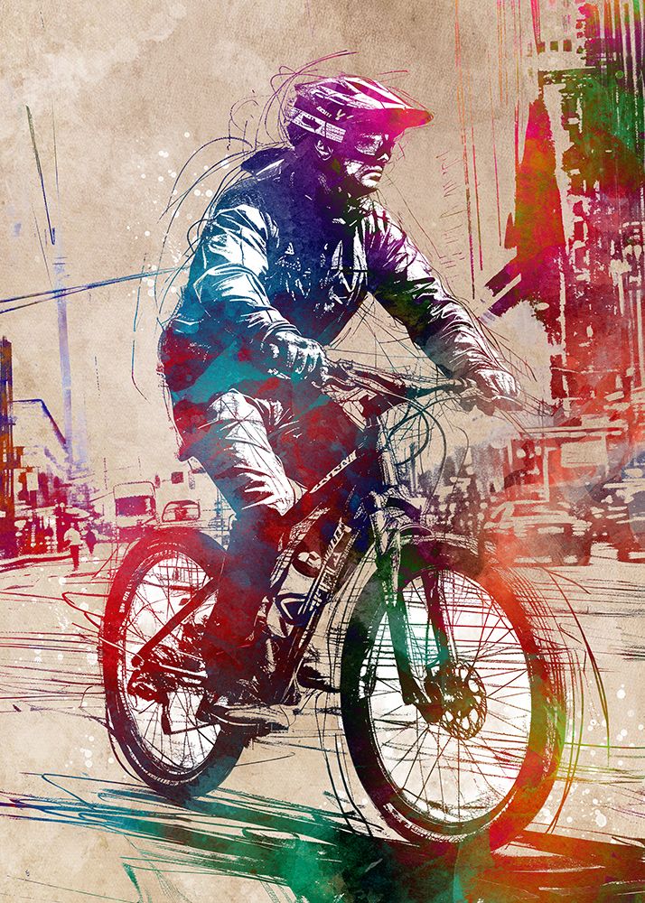 Sport cycling art