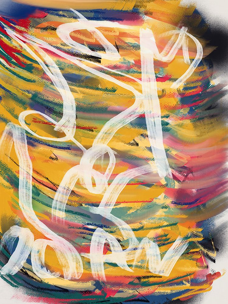 Chaos color large abstract