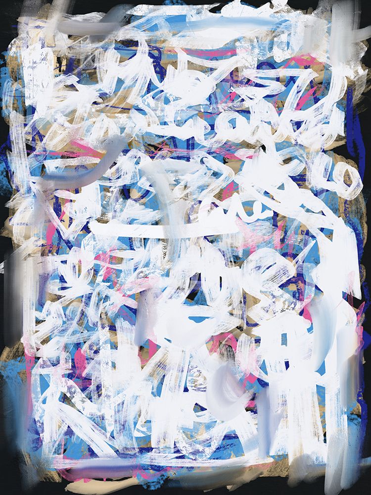 Chaos white large abstract