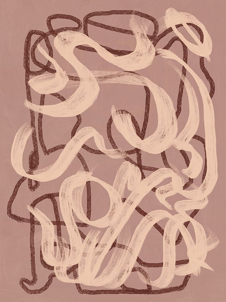 Dry brush abstract in nude