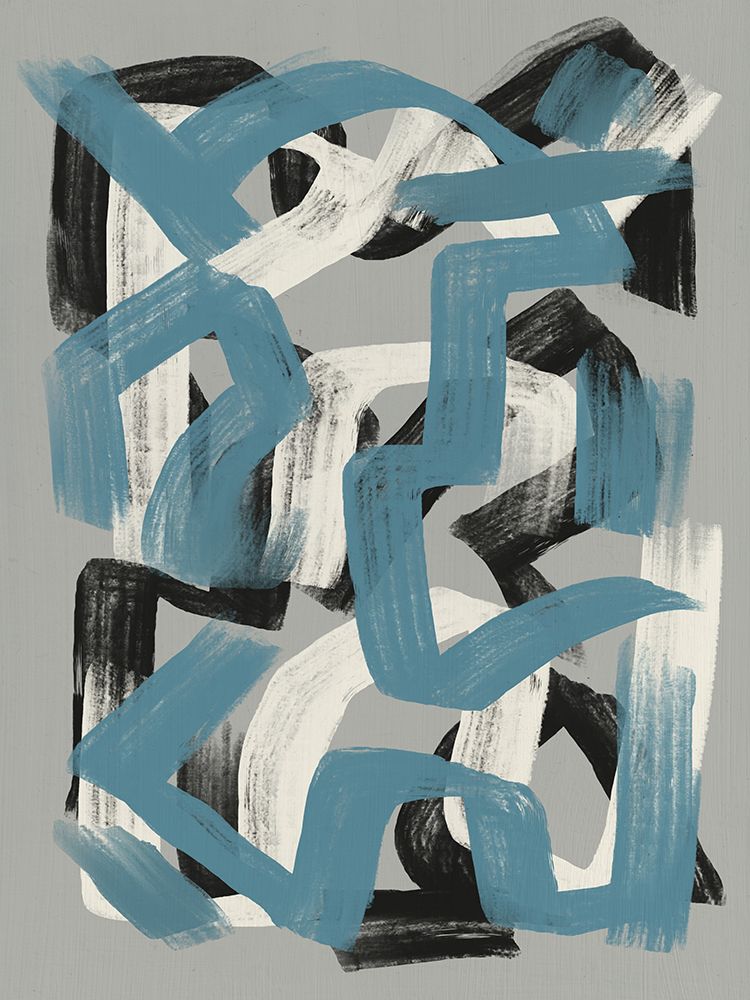 Dry brush abstract in grey