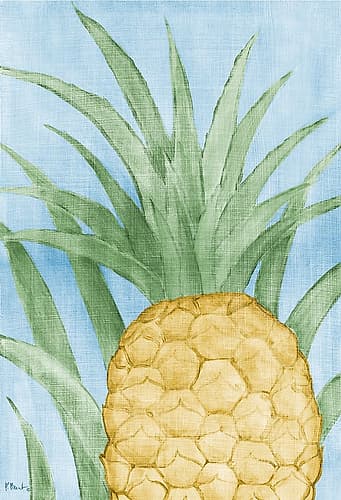 Pineapple Background - Blue Beach Print