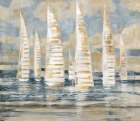 Regatta Collage - Gold Art Print