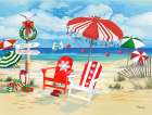 Holiday Beach Signs - Snowflakes Art Print