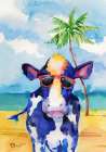 Hip Shades Cow Art Print