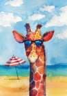 Hip Shades Giraffe Art Print