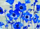 Amalfi Anemones - Blue Art Print