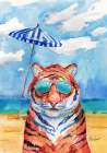 Hip Shades Tiger Art Print