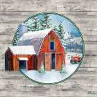 Holiday Homeland Barns I Art Print