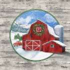 Holiday Homeland Barns II Art Print