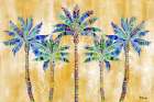 Tahiti Palm Horizontal - Golden Art Print