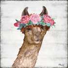 Llama Bloom II Art Print