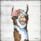 Llama Bloom III Art Print