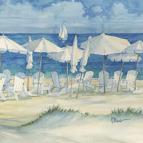 White Dune Beach II Coastal Print