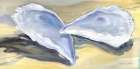 Oysters on the Sand I Art Print