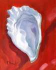 Oyster Close Up IV - Red Art Print