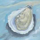 Oyster Close Up XI - Aqua Art Print