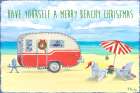 Christmas Beach Camper Art Print