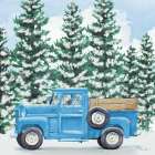 Blue Winter Truck Art Print