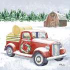 Holiday Winter Truck III Art Print