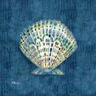 Embellished Shells III - Blue Art Print