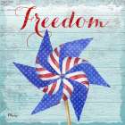 Patriotic Pinwheel III Art Print