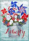 Patriotic Pinwheel - Petunias Art Print