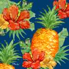 Pineapple Express - Navy Art Print