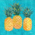 Pineapple Shake - Teal Art Print