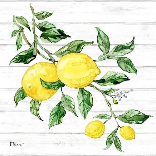 Sicilian Lemons I - Wood Art Print