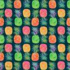 Tahiti Pineapple - Midnight Art Print