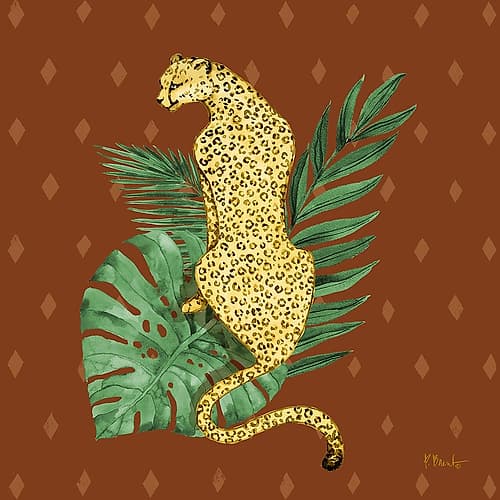 Wildcat Palms II - Sienna Tropical Print