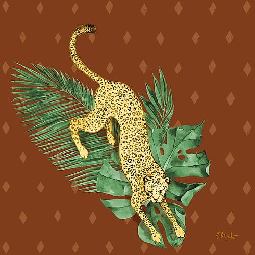Wildcat Palms IV - Sienna Tropical Print