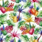 Hilo Pineapple and Palm Toss II Art Print
