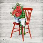 Poinsettia Gnome II Art Print